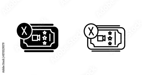 Cancel Ticket Vector Icon