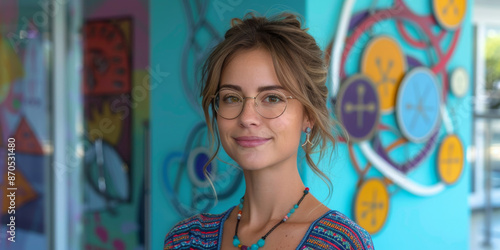 Successful business woman looking confident and smiling