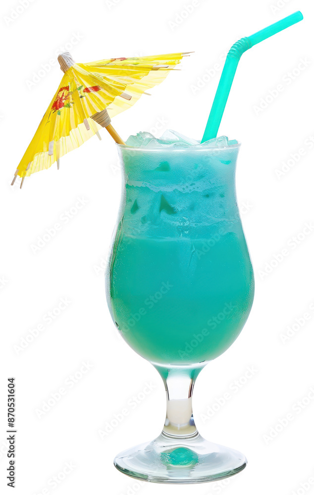 PNG Refreshing tropical blue cocktail drink