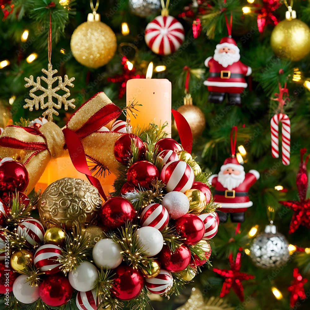Beautiful Xmas pattern with ornaments Beautiful Xmas pattern with ornaments