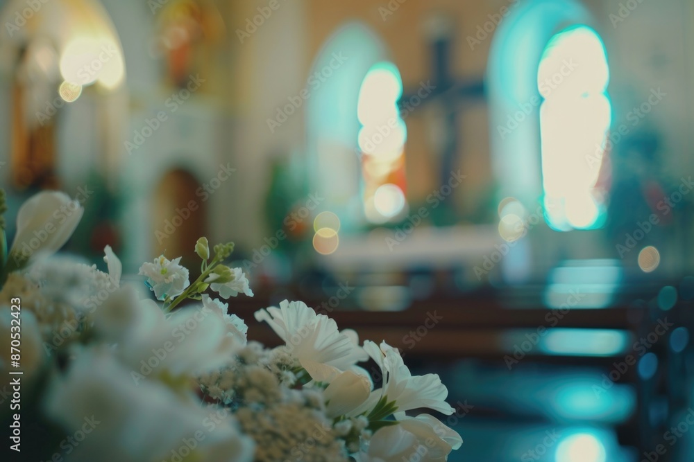 White Flowers in Church White Flowers in Church