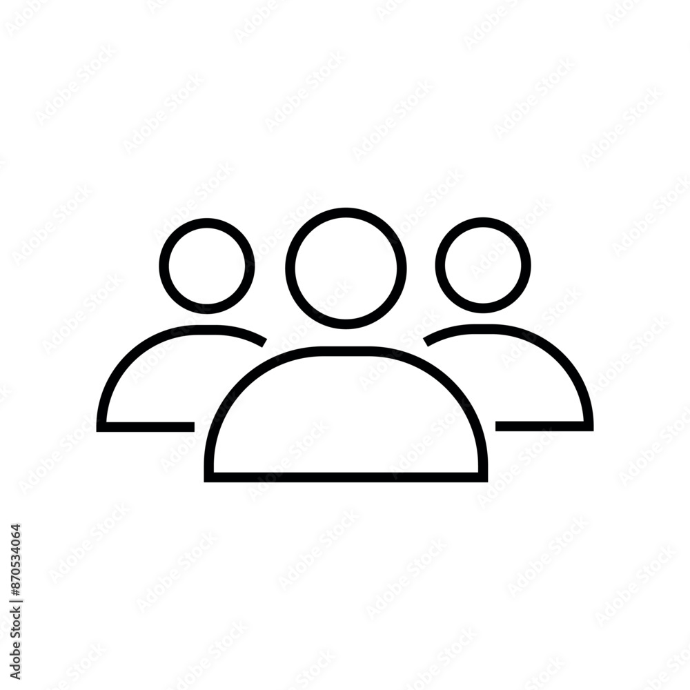 Arte e ilustraçãGroup vector flat icon in black stroke for website decoration and graphic resources. Arte e ilustraçãGroup vector flat icon in black stroke for website decoration and graphic resources.