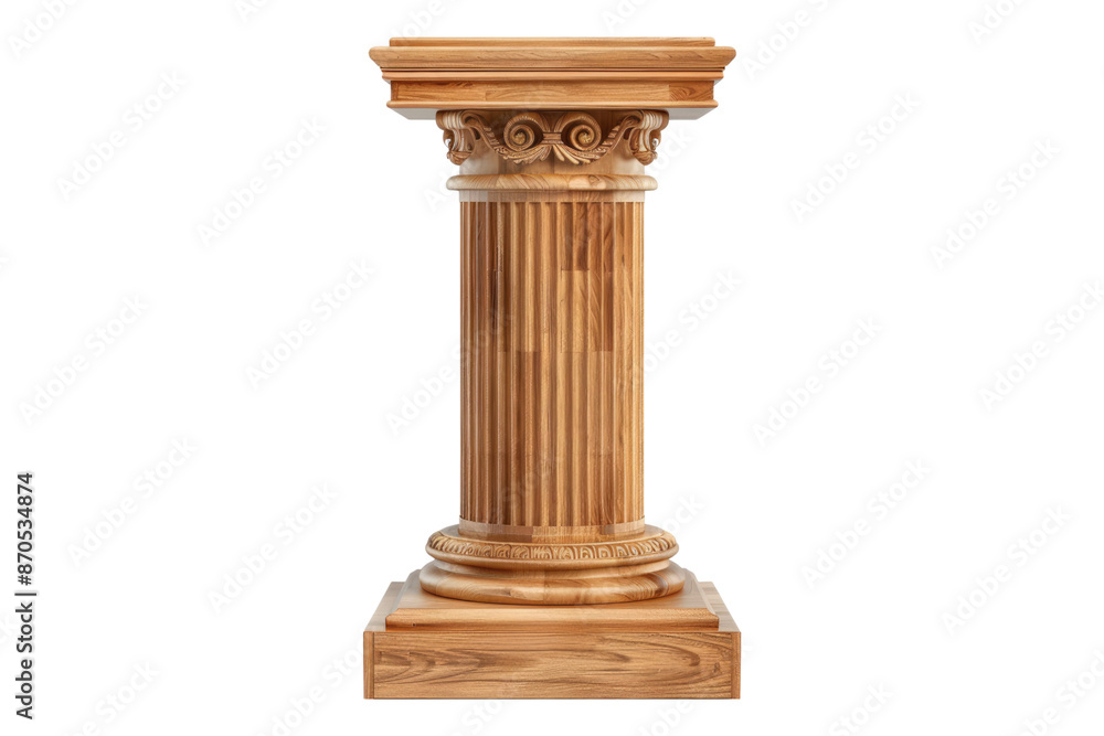 Wooden podium isolated on transparent background Wooden podium isolated on transparent background