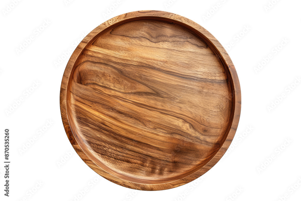 Wooden empty plate isolated on transparent background Wooden empty plate isolated on transparent background