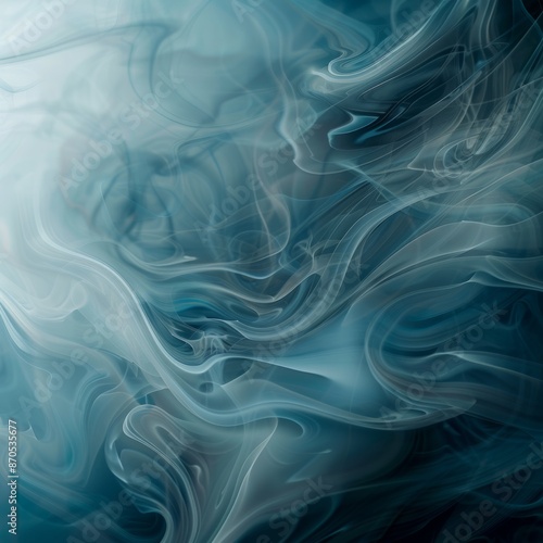 The image is a blue and white background with smoke coming out of it