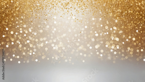 Abstract background with golden bokeh.