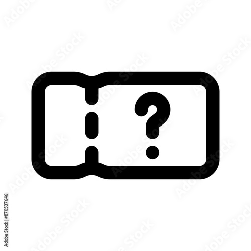support ticket line icon