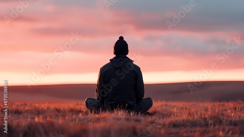 yoga at sunset
