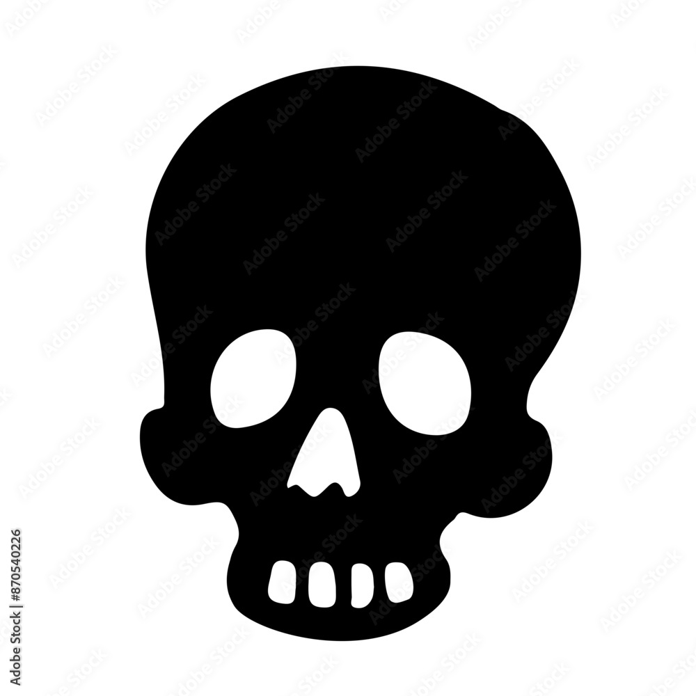 Halloween Skull Silhouette | Spooky Ghosts, Witch, Bat, Tree, Crow, Spider, Black Cat, Tree, Broom, Pumpkin, Jack O' Lantern and Haunted House Spirits, Icon, Clipart, Decoration | Vector Illustration Halloween Skull Silhouette | Spooky Ghosts, Witch, Bat, Tree, Crow, Spider, Black Cat, Tree, Broom, Pumpkin, Jack O' Lantern and Haunted House Spirits, Icon, Clipart, Decoration | Vector Illustration