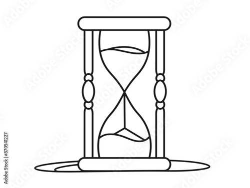 Time's Urgency: One-Line Depiction of Hourglass with Ebbing Sand as a Reminder to Mitigate Risks and Act Decisively