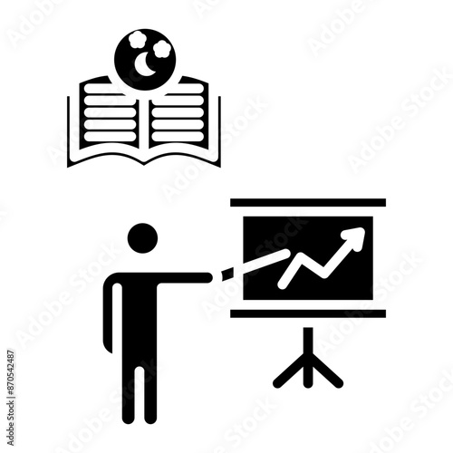 Evening Class vector icon. Can be used for Business Training iconset.