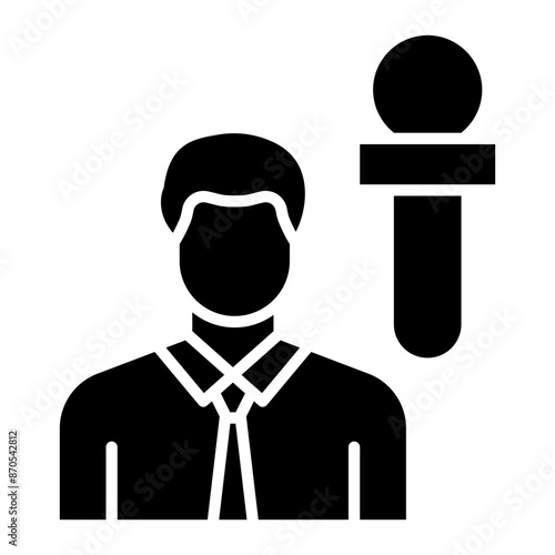 Presenter Male vector icon. Can be used for Business Training iconset.