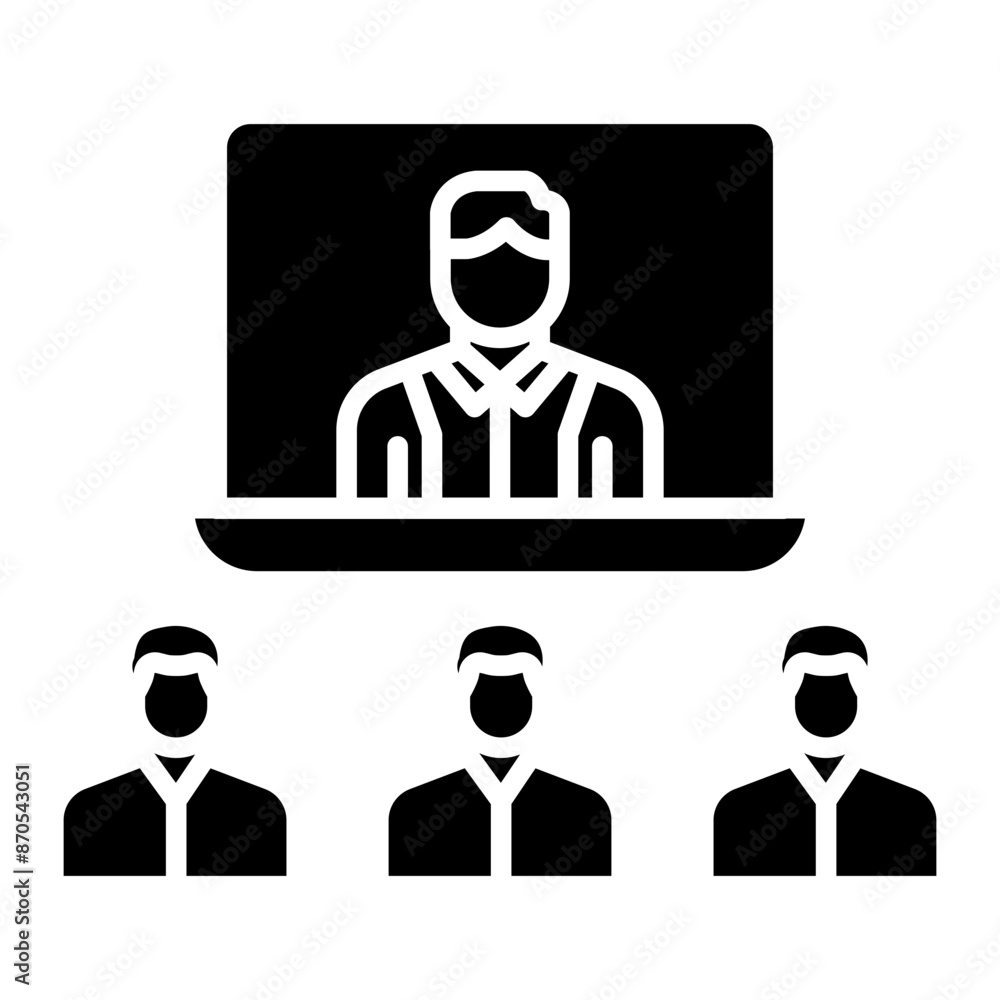 Video Conference vector icon. Can be used for Business Training iconset. Video Conference vector icon. Can be used for Business Training iconset.