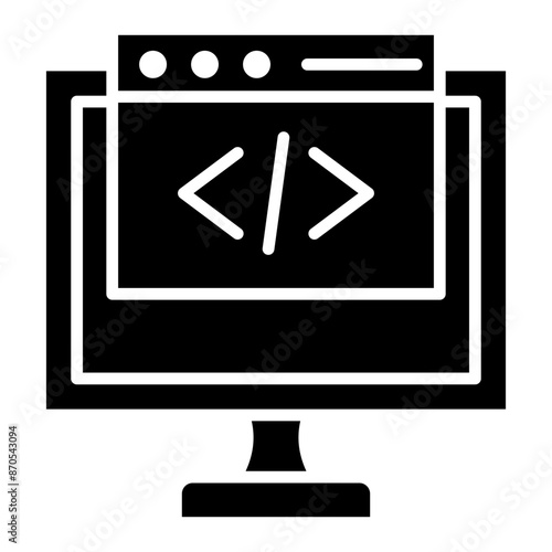 Front End Development vector icon. Can be used for No Code iconset.