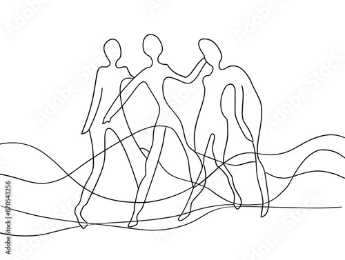 The Journey of Overcoming: A Single Line Representation of Breaking Barriers and Prejudice