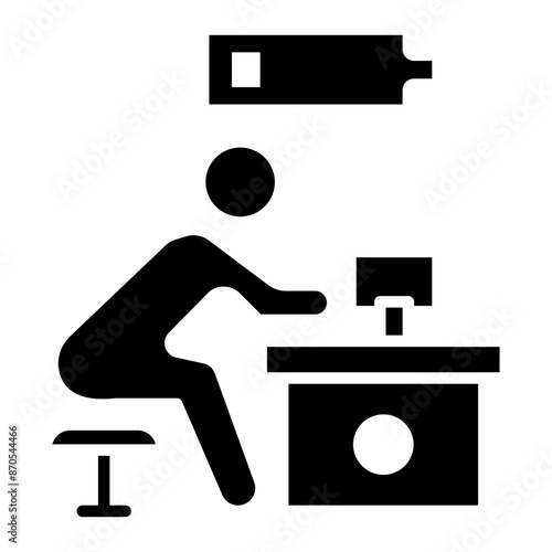 Tired vector icon. Can be used for Comfort iconset.
