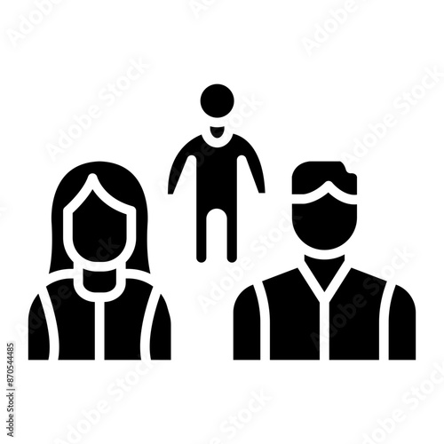 Happy Family vector icon. Can be used for Comfort iconset.
