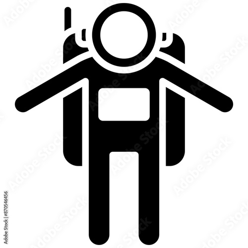 Astronaut Flying vector icon. Can be used for Science Fiction iconset.