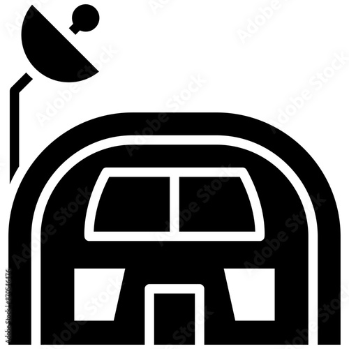 Bunker vector icon. Can be used for Science Fiction iconset.
