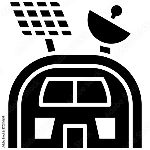 Space Station vector icon. Can be used for Science Fiction iconset.