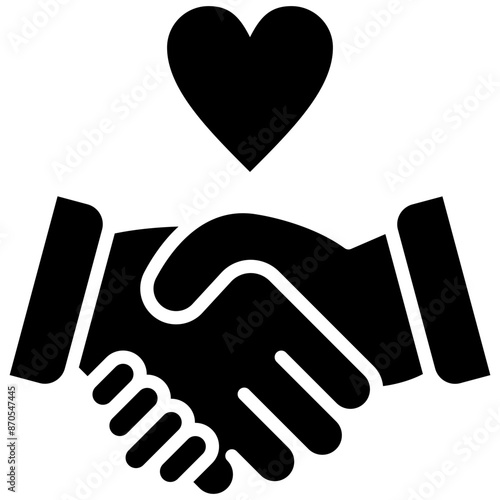 Respect vector icon. Can be used for Leadership iconset.