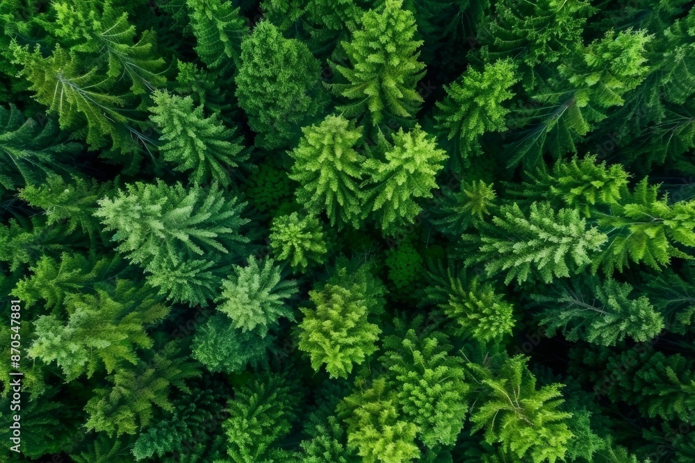 Verdant forest canopy from aerial perspective Verdant forest canopy from aerial perspective