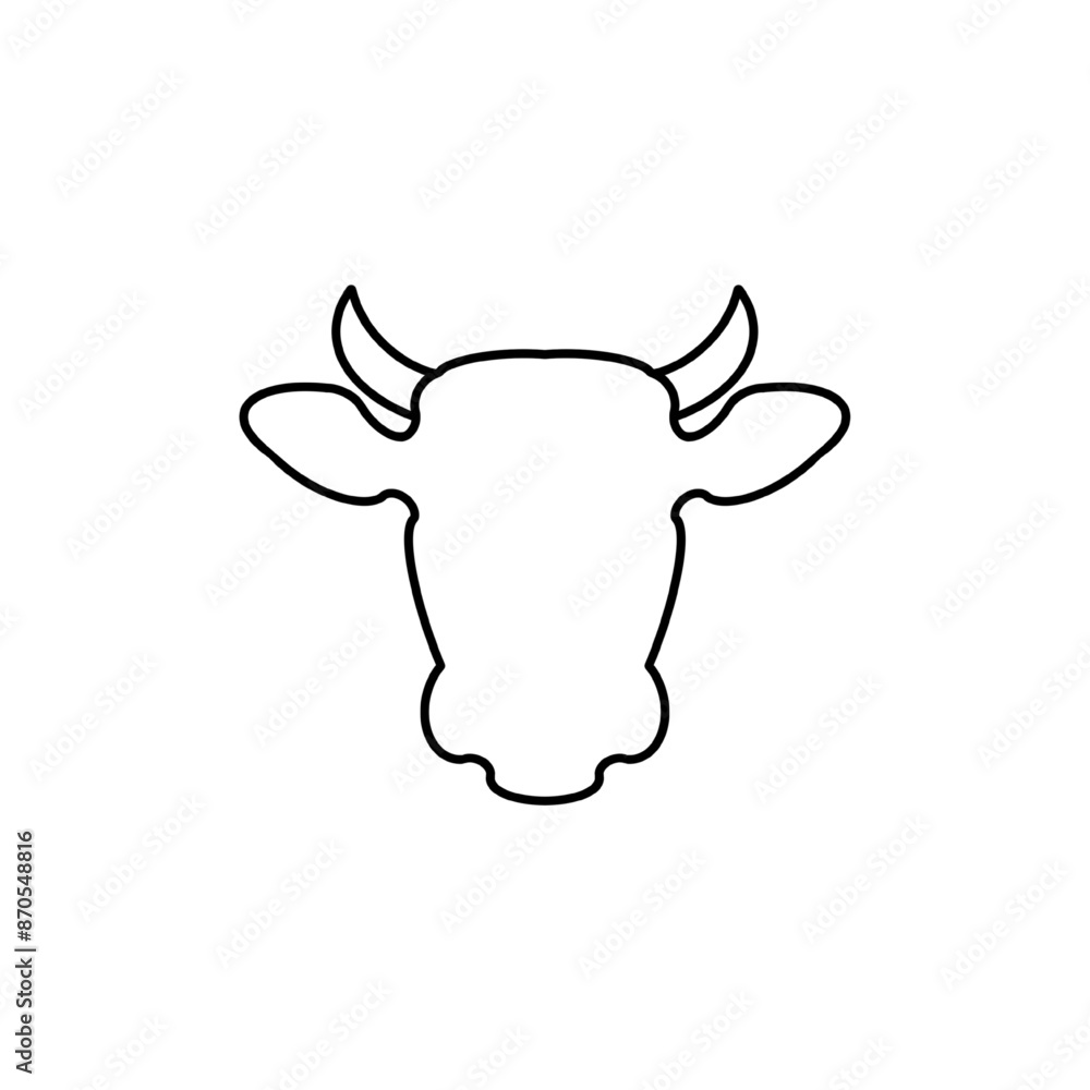 Cow Flat Icon Isolated On White Background, eps vector illustration Cow Flat Icon Isolated On White Background, eps vector illustration