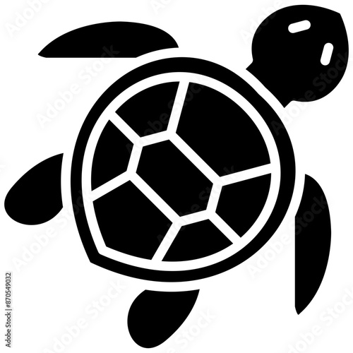Turtle vector icon. Can be used for Coastline iconset.