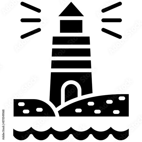 Lighthouse vector icon. Can be used for Coastline iconset.