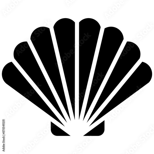 Seashell vector icon. Can be used for Coastline iconset.