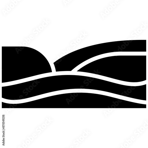 Sand Ripples vector icon. Can be used for Coastline iconset.