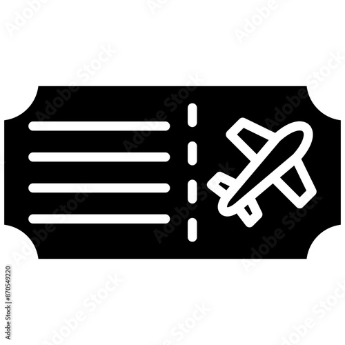 Airline Ticket vector icon. Can be used for Hajj Pilgrimage iconset.