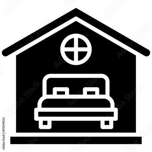 Accommodation vector icon. Can be used for Hajj Pilgrimage iconset.