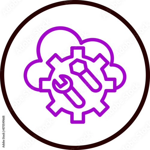 Online Workshops Vector Line Purple Circle Black