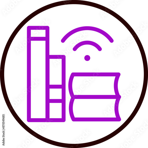ELibrary Vector Line Purple Circle Black