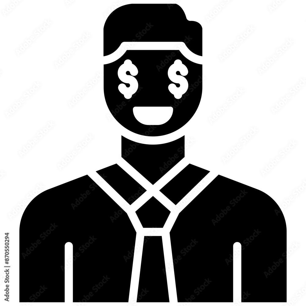 Greedy Banker vector icon. Can be used for Corruption iconset. Greedy Banker vector icon. Can be used for Corruption iconset.