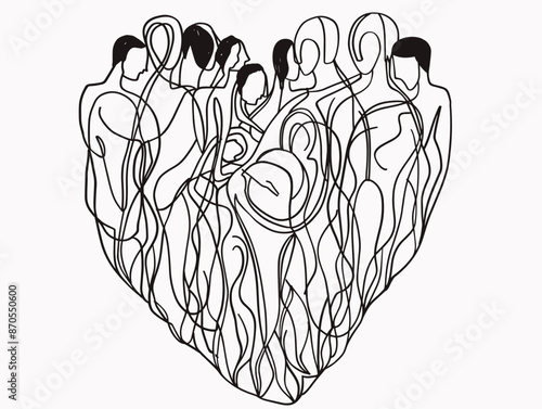 The Interconnected Tapestry of Human Hearts: A Single Line's Journey Through Emotion and Experience