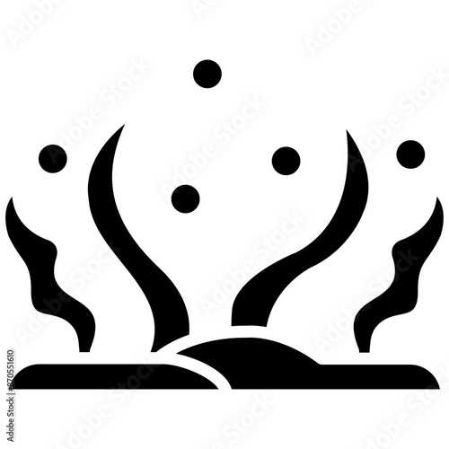 Seaweed vector icon. Can be used for Ocean iconset.