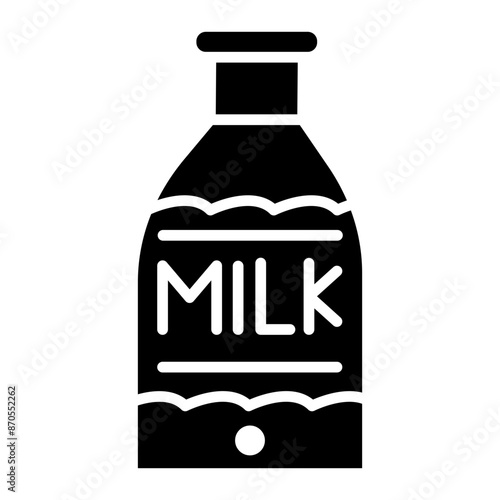 Milk vector icon. Can be used for Supermarket iconset.