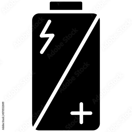Small Battery vector icon. Can be used for Battery and Power iconset.