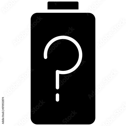Battery Unknown vector icon. Can be used for Battery and Power iconset.
