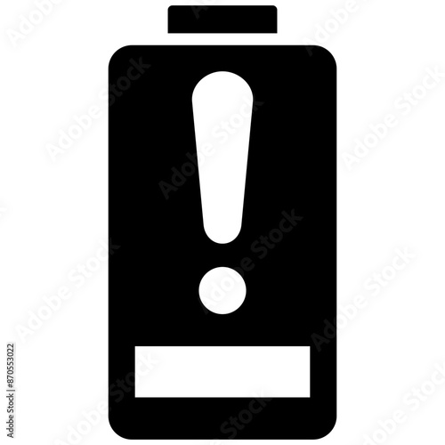 Warning vector icon. Can be used for Battery and Power iconset.