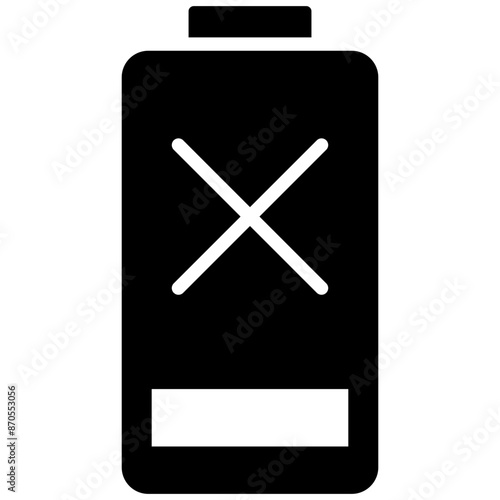 Empty Battery vector icon. Can be used for Battery and Power iconset.