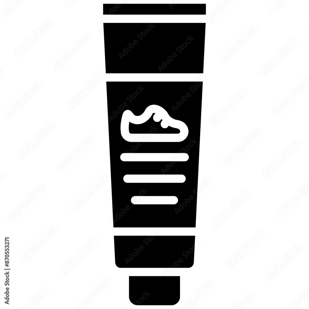 Polish Tube vector icon. Can be used for Shoemaker iconset.