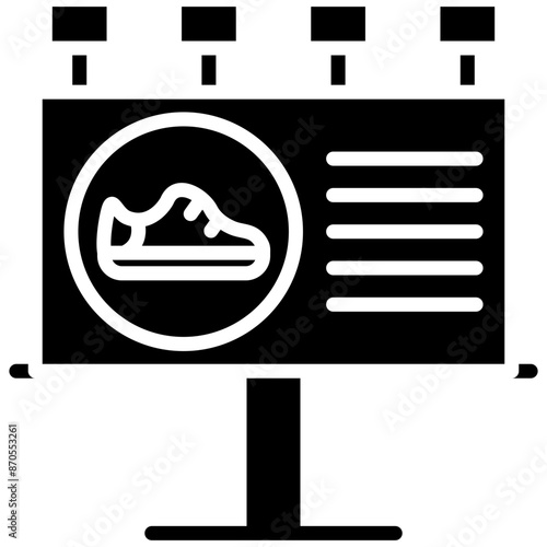 Shoe Marketing vector icon. Can be used for Shoemaker iconset.