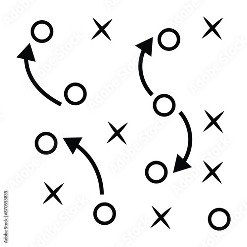 Strategy, football icon. Simple line, outline vector elements of soccer for UI and UX, website or mobile application on white background.