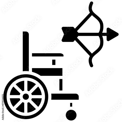 Paralympics vector icon. Can be used for Archery iconset.