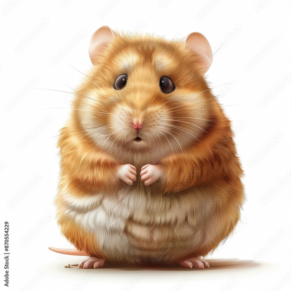A cartoon hamster with a surprised expression on its face A cartoon hamster with a surprised expression on its face