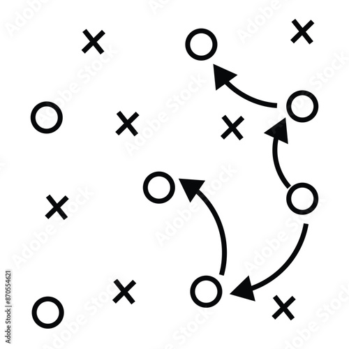 Strategy, football icon. Simple line, outline vector elements of soccer for UI and UX, website or mobile application on white background.
