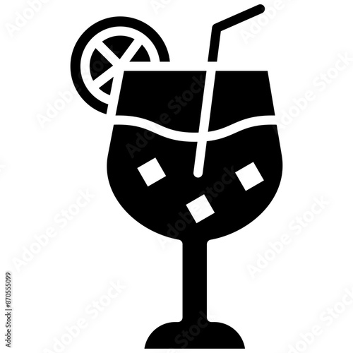 Cocktails vector icon. Can be used for Bowling iconset.